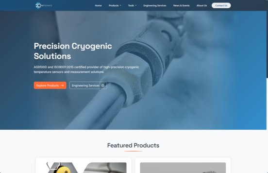 CryoTechnics website redesign announcement